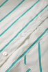 Mint Green St Patricks Striped Wide Short Sleeve Shift Mini Shirt Dress